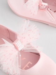 وردي - حذاء للمناسبات بتصميم Mary Jane مزيّن بفيونكة للبنات من Baker by Ted Baker - Image 3 of 6