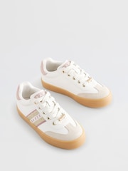 Белый - Baker by Ted Baker Girls Low Top Trainers with Gum Sole - Image 2 of 6