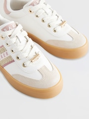 Белый - Baker by Ted Baker Girls Low Top Trainers with Gum Sole - Image 4 of 6