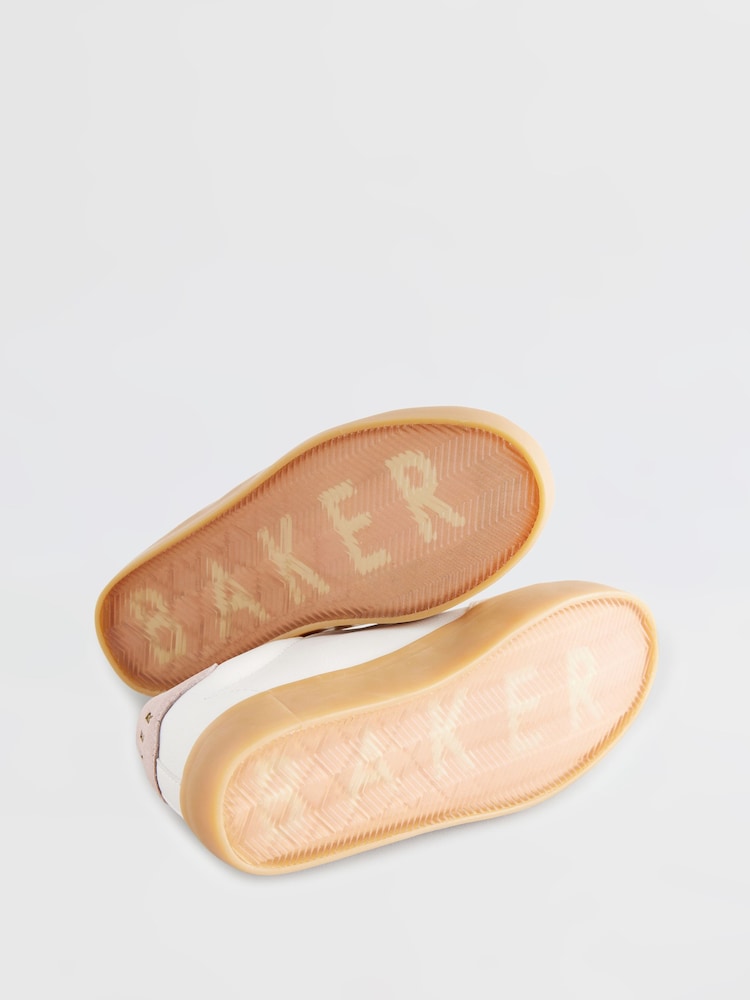 Белый - Baker by Ted Baker Girls Low Top Trainers with Gum Sole - Image 6 of 6