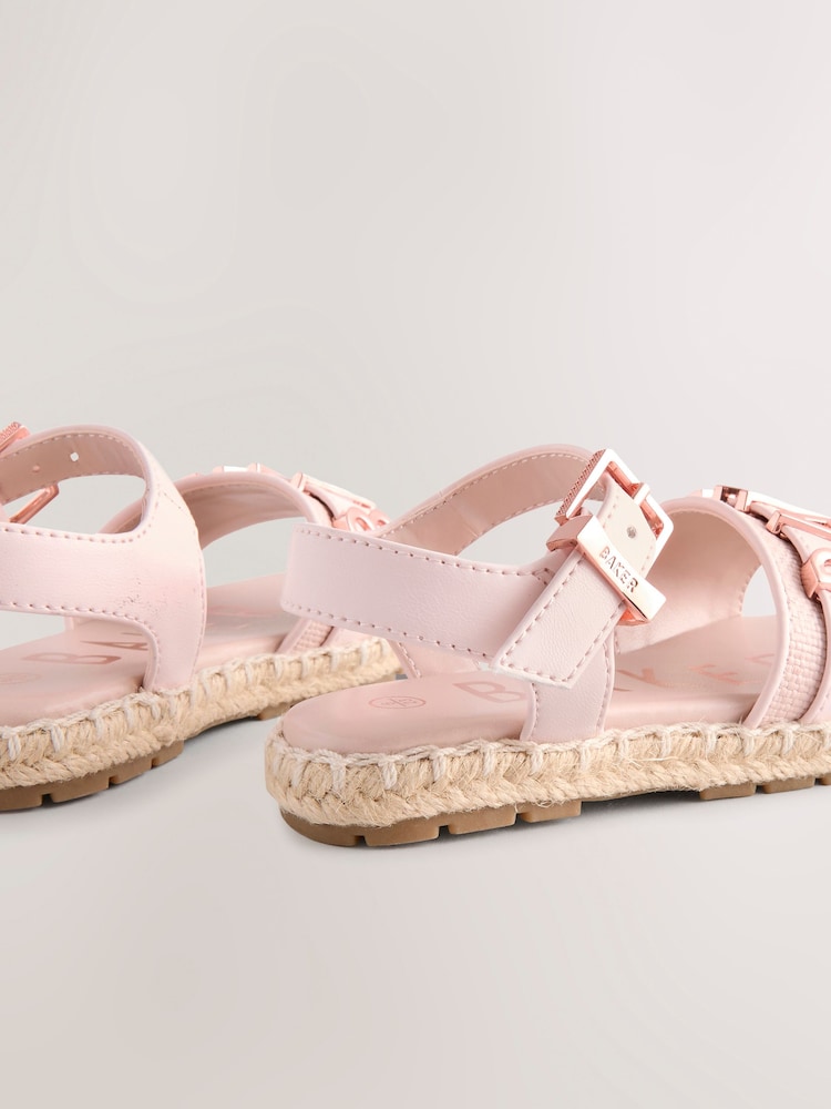 Baker by Ted Baker Girls Pink Charm Sandals - Image 4 of 5