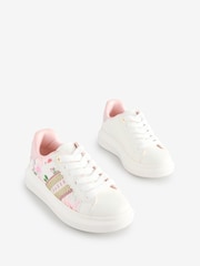 floral - Baker by Ted Baker Girls Chunky Tape White Trainers - Image 2 de 5