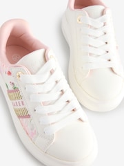 floral - Baker by Ted Baker Girls Chunky Tape White Trainers - Image 4 de 5