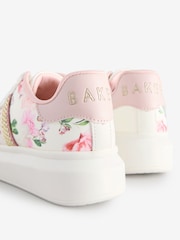 floral - Baker by Ted Baker Girls Chunky Tape White Trainers - Image 5 de 5