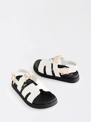 Baker by Ted Baker Girls Charm White Footbed Sandals - Imagen 1 de 5