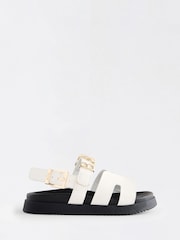 Baker by Ted Baker Girls Charm White Footbed Sandals - Imagen 2 de 5