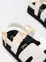 Baker by Ted Baker Girls Charm White Footbed Sandals - Imagen 3 de 5