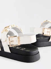 Baker by Ted Baker Girls Charm White Footbed Sandals - Imagen 4 de 5