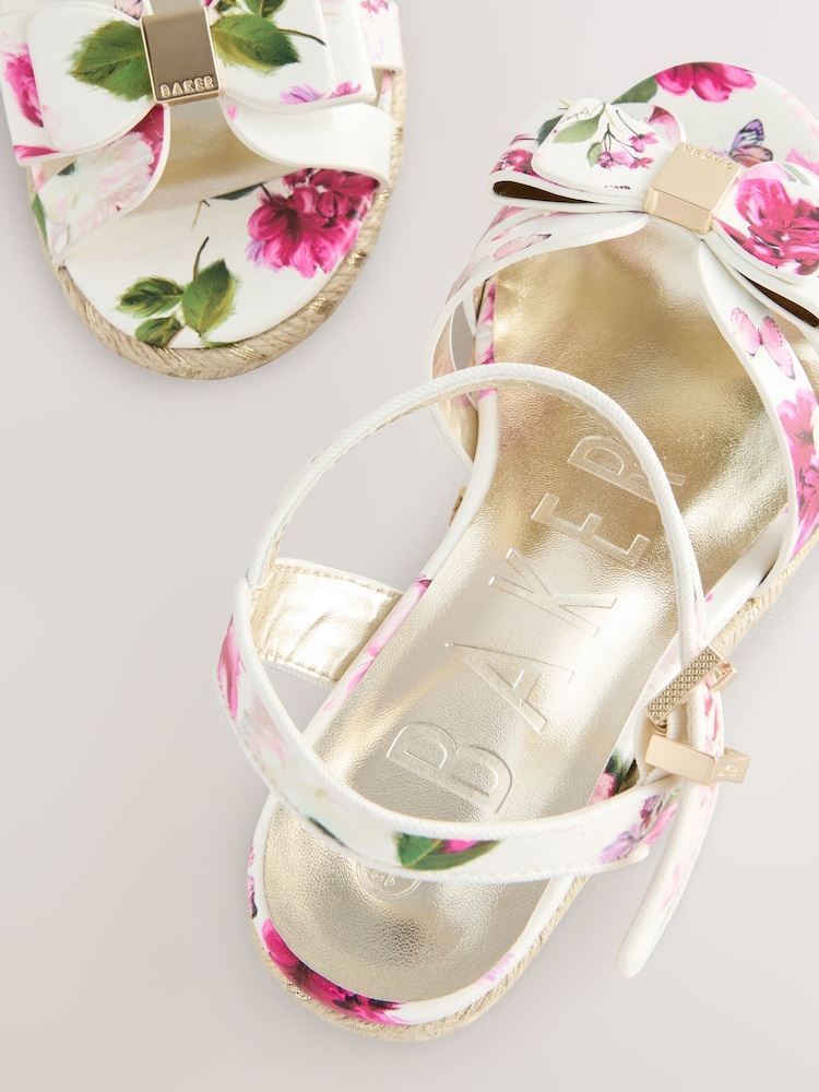 Квітковий принт - Baker by Ted Baker дівчата танкетка сандалі - Image 4 of 6