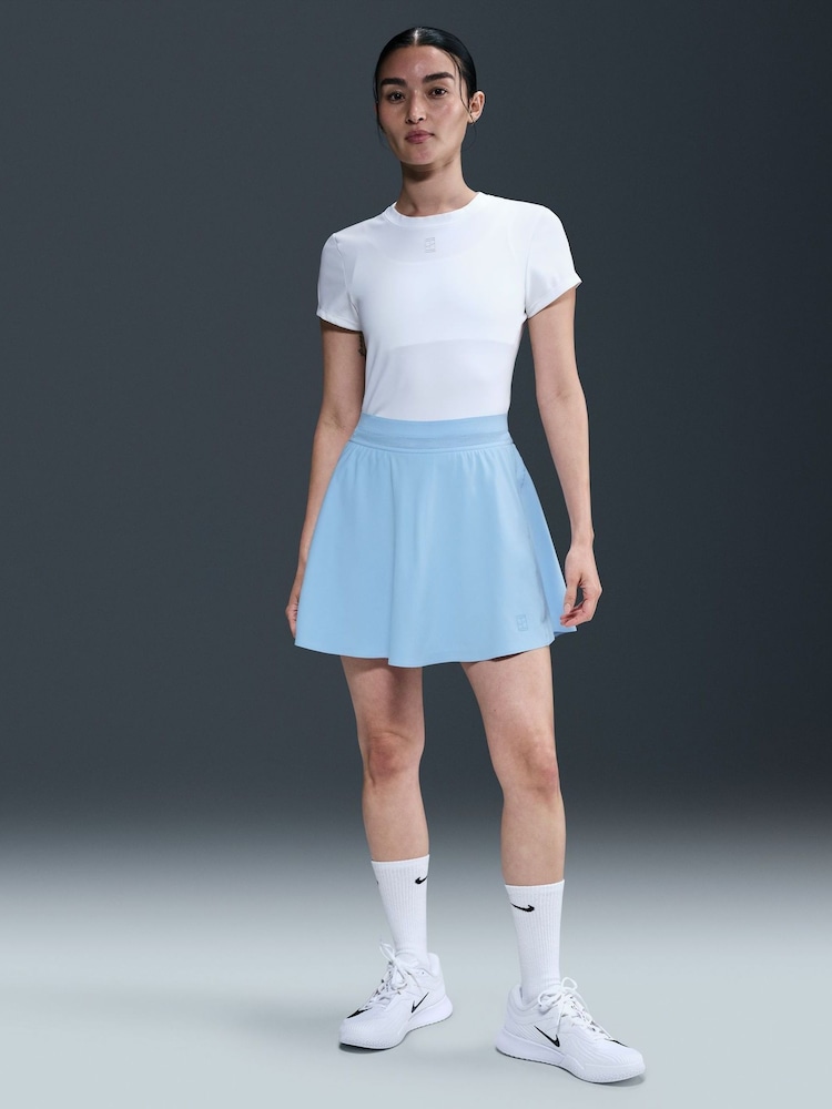 Nike Physic Blue Dri-FIT Court Ace Advantage Tennis Skirt - Image 1 of 4