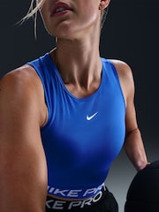 Nike Blue Pro Dri-FIT Cropped Tank Top - Image 4 of 11