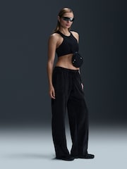 Negro - Nike Mid Rise Chill Knit Velour Joggers - Imagen 1 de 5
