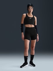 Nike Black Swoosh Pocket Medium-Support Sports Bra - Image 1 of 14