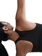 Nike Black Swoosh Pocket Medium-Support Sports Bra - Image 13 of 14