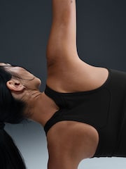 Nike Black Swoosh Pocket Medium-Support Sports Bra - Image 4 of 14