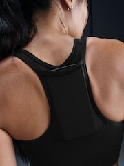 Nike Black Swoosh Pocket Medium-Support Sports Bra - Image 8 of 14