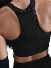 Nike Black Swoosh Pocket Medium-Support Sports Bra - Image 9 of 14
