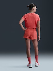 Nike Ember Red One Swoosh Dri-FIT Short Sleeve Running Top - Image 2 of 5