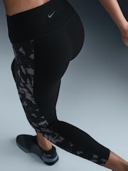 Nike Black One High Waisted 7/8 Printed Leggings - Image 3 of 7