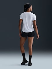 Nike White One Swoosh Dri-FIT Short Sleeve Running Top - Image 2 of 5