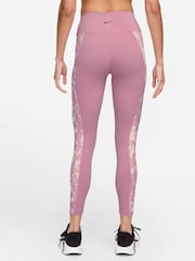 Nike Elemental Pink One High Waisted 7/8 Printed Leggings - Image 2 of 10