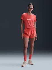 Красный Ember - Nike One Swoosh Dri-FIT Mid Rise Brief Lined Running Shorts - Изображение 1 из 6
