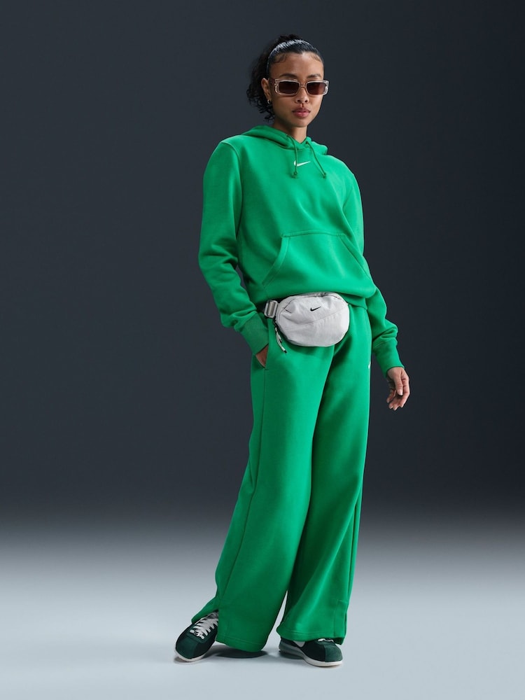 Stadium Green - Nike mini Phoenix fleece swoosh pullover hoodie - Image 3 of 5