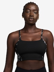 Nike Black Swoosh Pocket Medium Support Sports Bra - Image 1 of 4