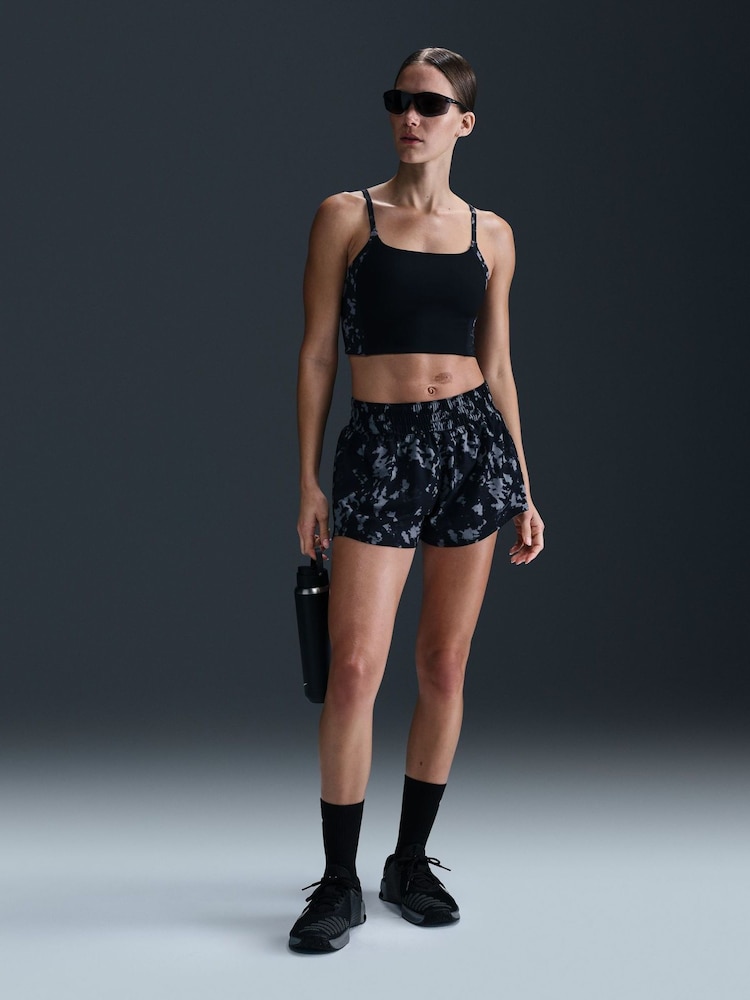 Nike Black Swoosh Pocket Medium Support Sports Bra - Image 1 of 6 Nike Black Swoosh Pocket Medium Support Sports Bra - Image 1 of 6