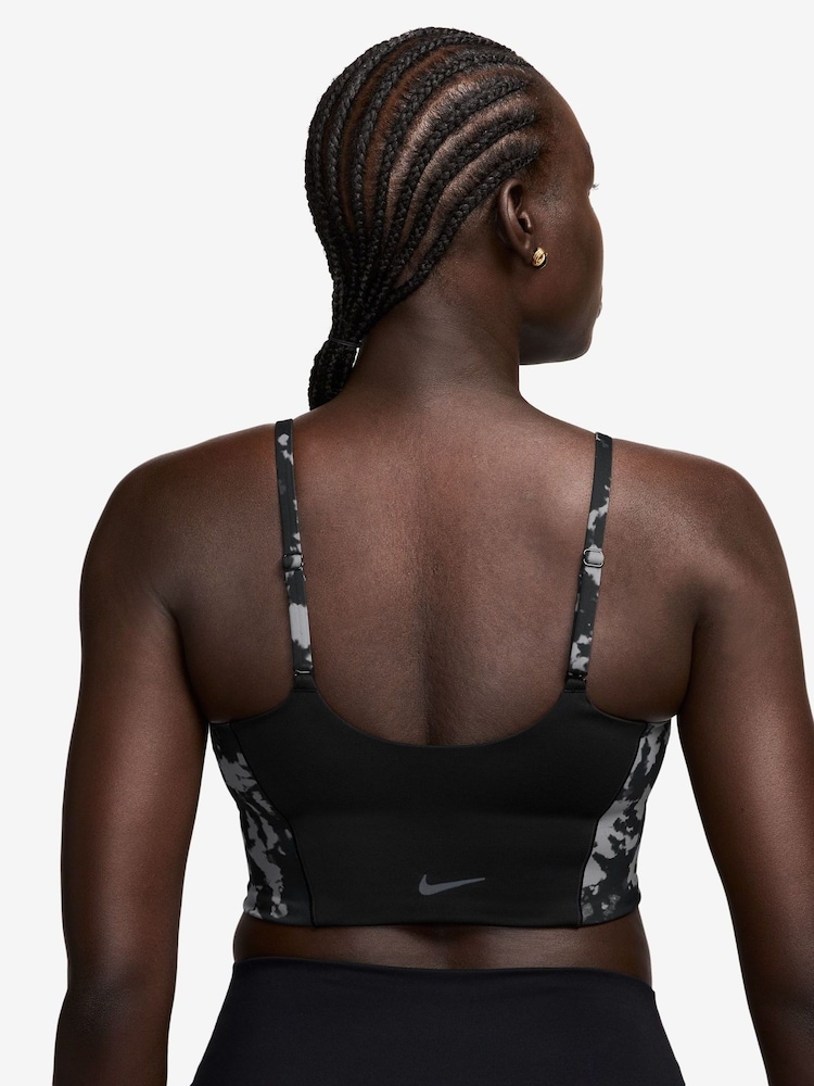 Nike Black Swoosh Pocket Medium Support Sports Bra - Image 2 of 4