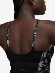 Nike Black Swoosh Pocket Medium Support Sports Bra - Image 3 of 4