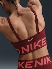 Nike Dark Team Red Pro Indy Plunge Medium Support Padded Sports Bra - Image 4 of 5
