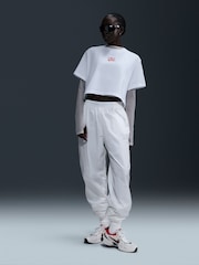 Nike White Sportswear Short-Sleeve Crop T-Shirt - Image 1 of 5