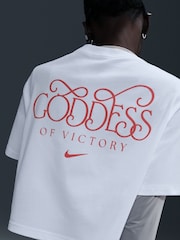 Nike White Sportswear Short-Sleeve Crop T-Shirt - Image 4 of 5