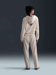 Nike Light Wood Natural Chill Knit Loose Velour Full-Zip Hoodie - Image 2 of 5