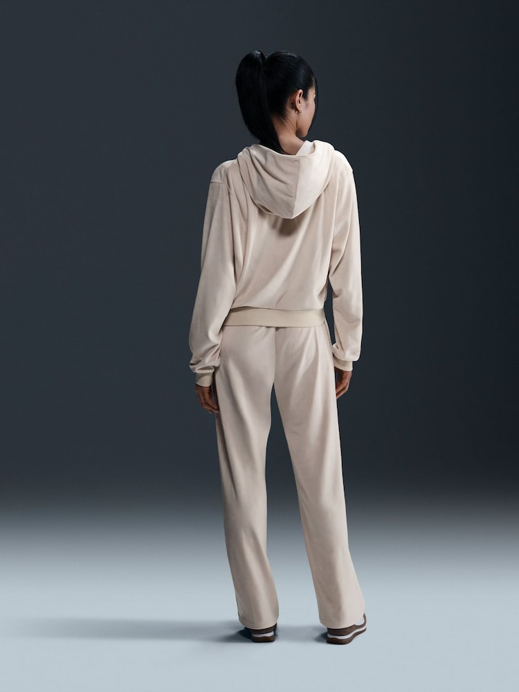 Nike Light Wood Natural Chill Knit Loose Velour Full-Zip Hoodie - Image 2 of 5