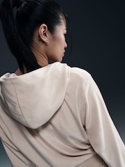 Nike Light Wood Natural Chill Knit Loose Velour Full-Zip Hoodie - Image 5 of 5