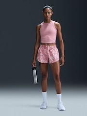 Nike Elemental Pink One Dri-FIT Mid-Rise 3 Brief Lined Printed Shorts - Image 1 of 5