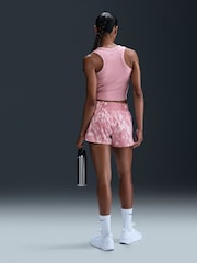 Nike Elemental Pink One Dri-FIT Mid-Rise 3 Brief Lined Printed Shorts - Image 2 of 5