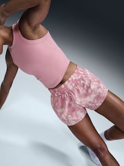 Nike Elemental Pink One Dri-FIT Mid-Rise 3 Brief Lined Printed Shorts - Image 5 of 5