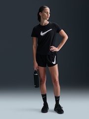 Nike Black One Swoosh Dri-FIT Short Sleeve Running Top - Image 1 of 5