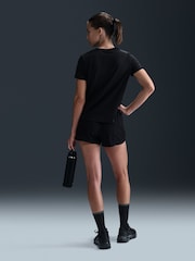 Nike Black One Swoosh Dri-FIT Short Sleeve Running Top - Image 2 of 5