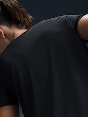 Nike Black One Swoosh Dri-FIT Short Sleeve Running Top - Image 4 of 5