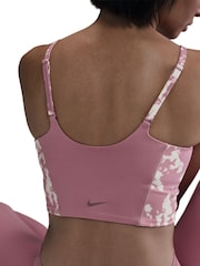 Nike Elemental Pink Swoosh Pocket Medium Support Sports Bra - Image 10 of 13