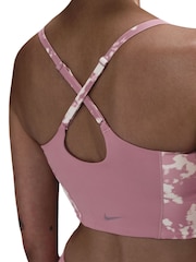 Nike Elemental Pink Swoosh Pocket Medium Support Sports Bra - Image 12 of 13