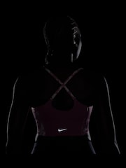 Nike Elemental Pink Swoosh Pocket Medium Support Sports Bra - Image 13 of 13