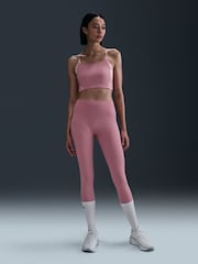 Nike Elemental Pink Swoosh Pocket Medium Support Sports Bra - Image 6 of 13