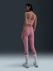 Nike Elemental Pink Swoosh Pocket Medium Support Sports Bra - Image 8 of 13