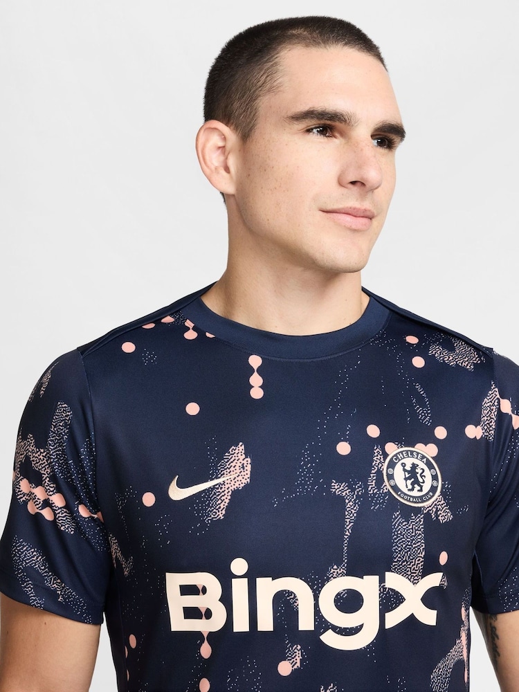 Nike Blue Chelsea FC Academy Pre-Match T-Shirt - Image 3 of 6