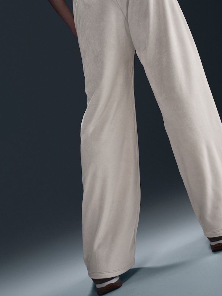Nike Light Wood Natural Mid Rise Chill Knit Velour Joggers - Image 5 of 6
